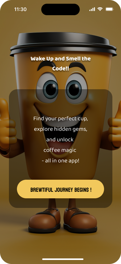 Coffee Mobile App Splash layout